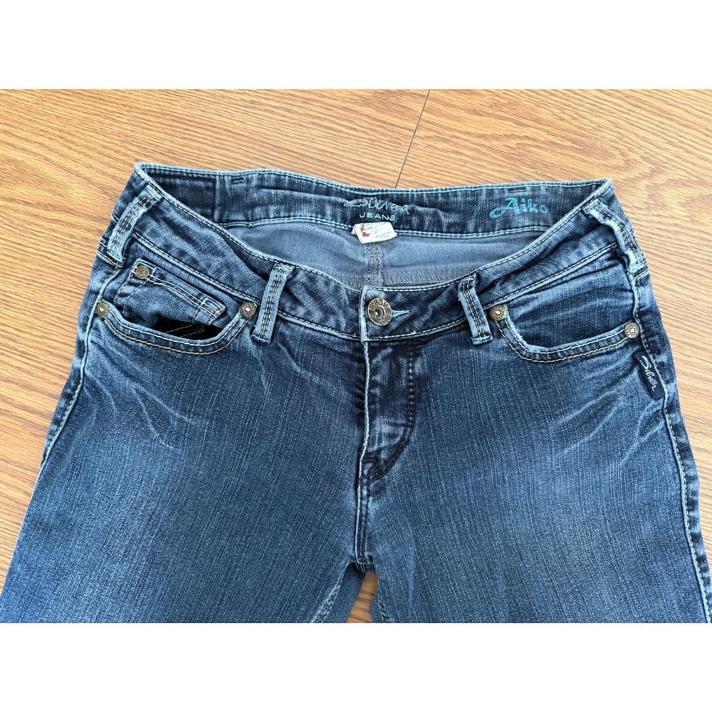 Silver Jeans Co Aiko Mid Flare Dark Wash Denim Jeans 30/31 L9528SAD389